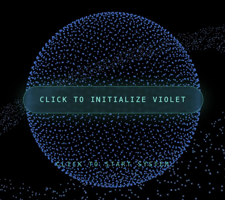 VIOLET clinic AI assistant — live demo launch screen